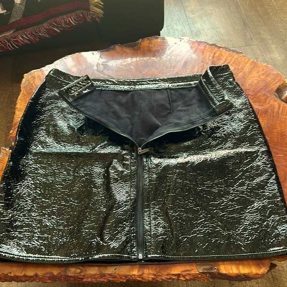 Wet Look Poly Zipper with Velvet Suede Interior Thick Sexy Vintage Mark Avon L M - Picture 2 of 7
